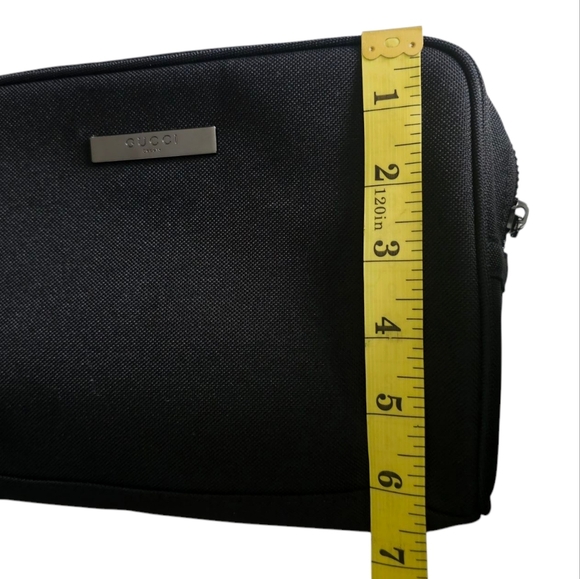 Gucci Beauty Canvas Makeup Bag Black NWOT Travel Cosmetics Pouch - Picture 17 of 17